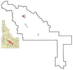 Blaine County Idaho Incorporated and Unincorporated areas Ketchum Highlighted